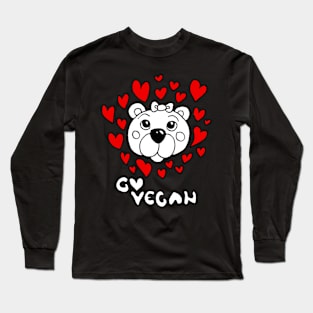 go vegan Long Sleeve T-Shirt